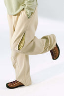 Performance Drawstring Curved Pants - Khaki