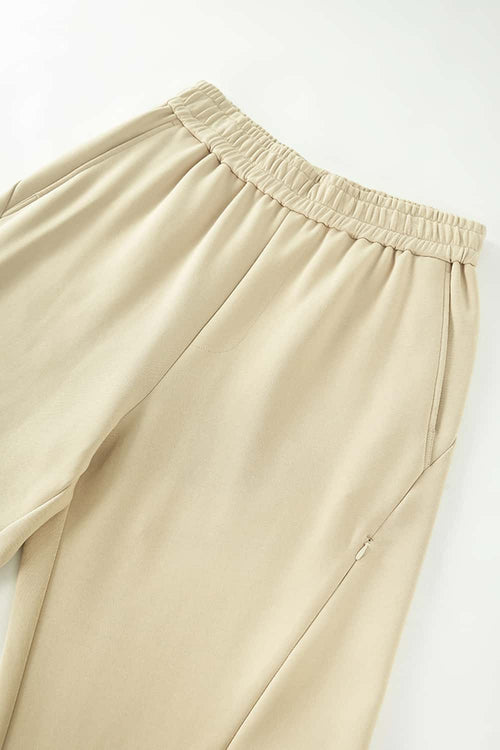 Performance Drawstring Curved Pants - Khaki