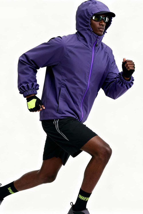 Minimalist Waterproof Windbreaker Jacket - Blue