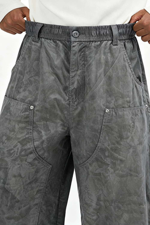 Weatherproof Ice-Washed Logger Pants - Gray