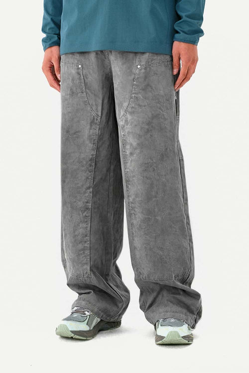 Weatherproof Ice-Washed Logger Pants - Gray