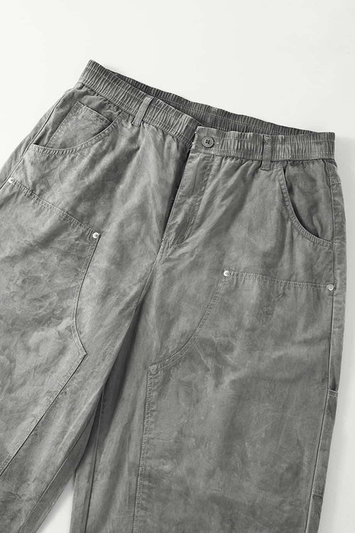 Weatherproof Ice-Washed Logger Pants - Gray
