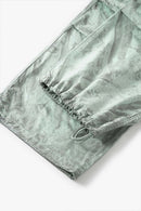 Vintage Ice-Washed Parachute Pants - Matcha