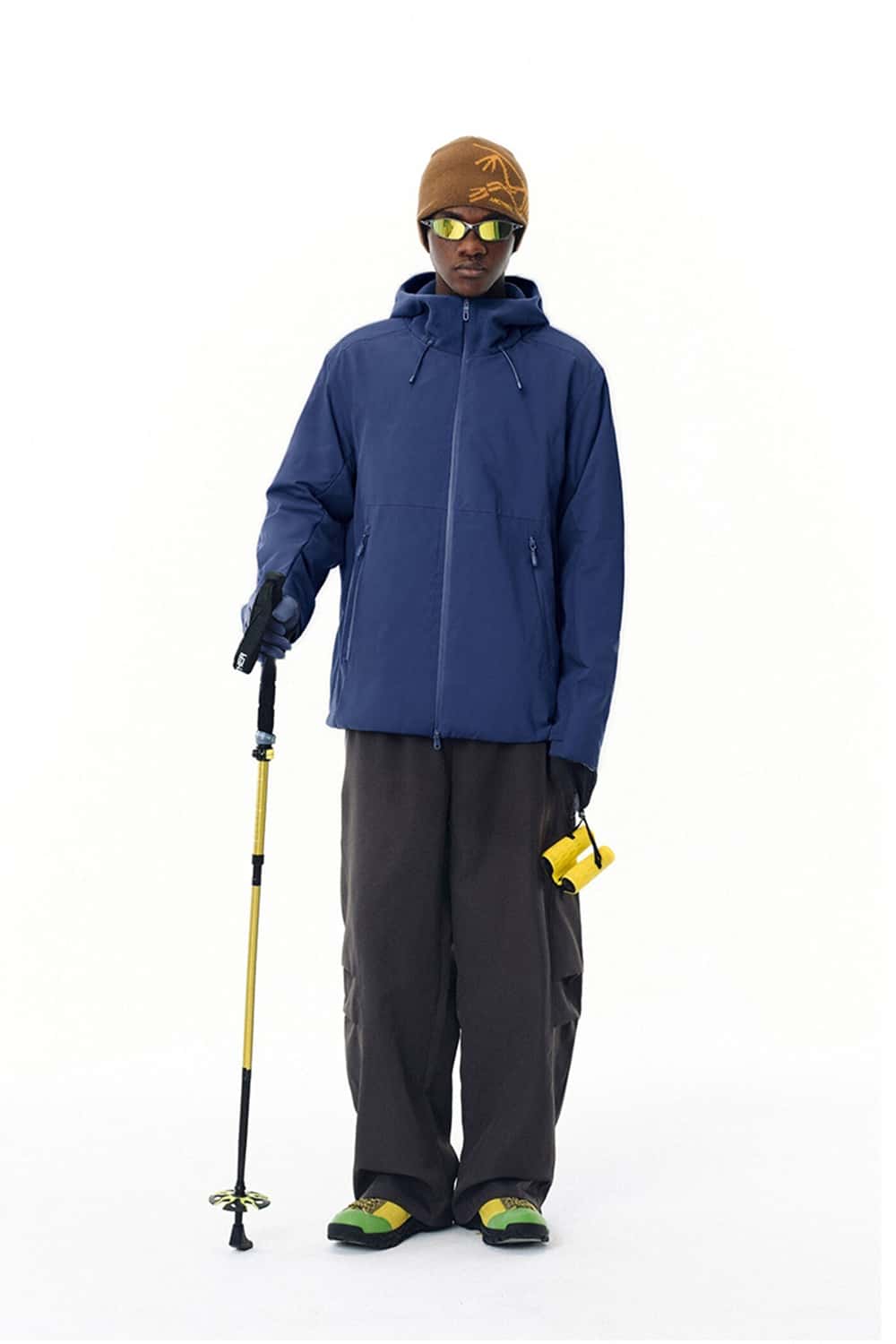 Lightweight Windproof Hooded Down Jacket - Blue