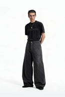 Fleece-Lined Curved Cargo Pants - Rock Gray
