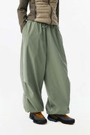 Windproof Fleece-Lined Active Pants - Green