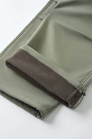 Windproof Fleece-Lined Active Pants - Green