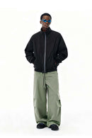 Windproof Fleece-Lined Active Pants - Green