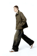 Vintage Twill Utility Shirt Jacket - Camel