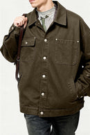 Vintage Twill Utility Shirt Jacket - Camel