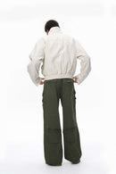 Vintage Detachable Collar Fleece Jacket - Apricot