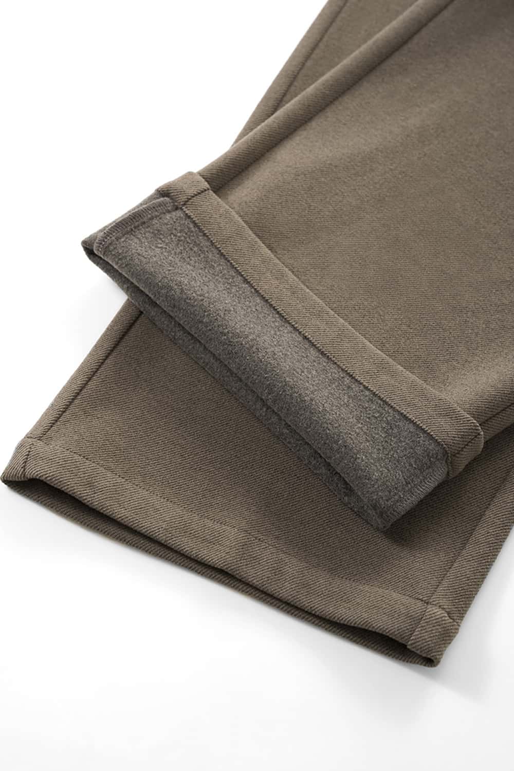 Asymmetric Double-Breasted Wide-Leg Trousers - Coffee