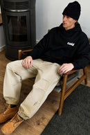 Distressed Vintage Parachute Pants - Khaki