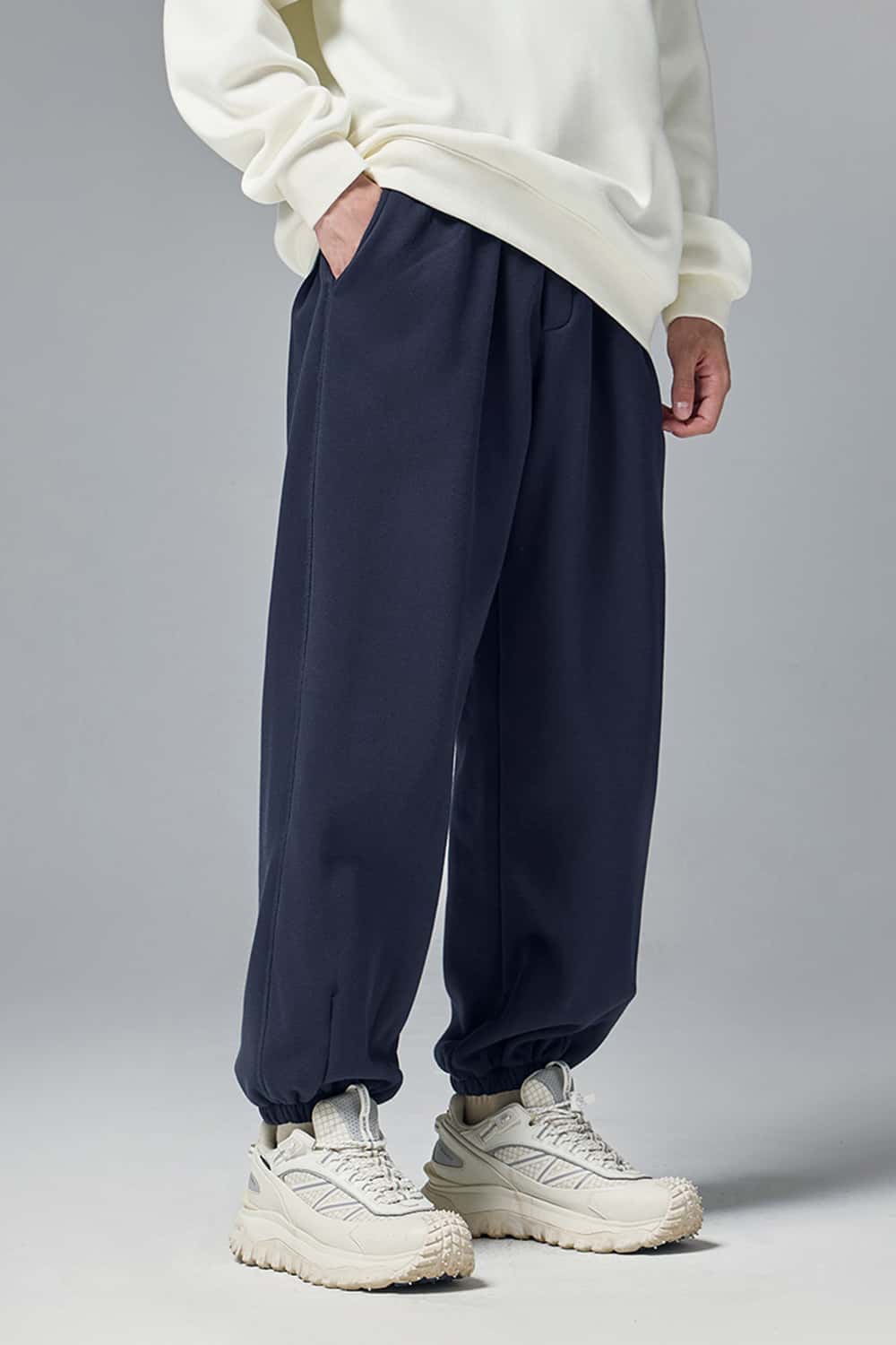 Premium Fleece Jogger Pants - Navy Blue