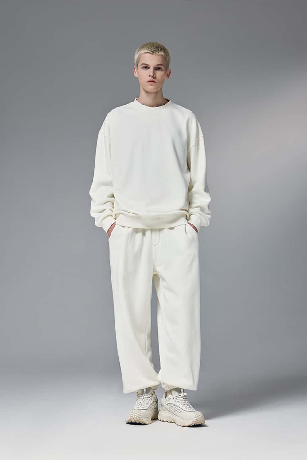 Premium Fleece Jogger Pants - Off White