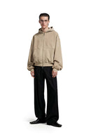 Polar Fleece Zip-Up Jacket - Light Khaki