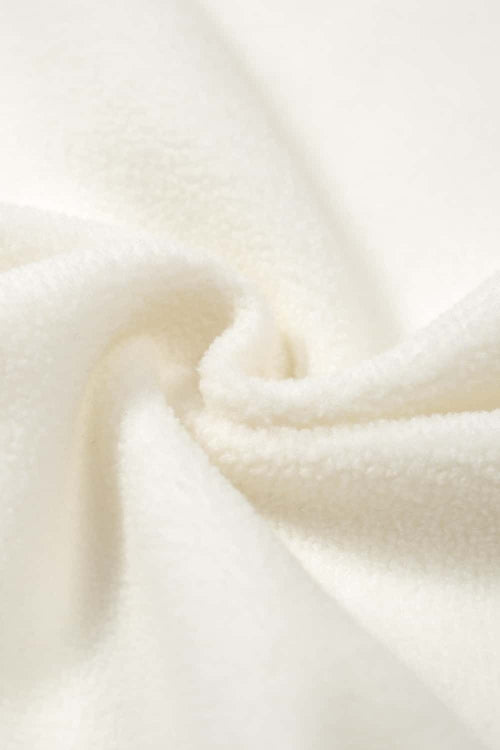 Polar Fleece Zip-Up Jacket - Off White