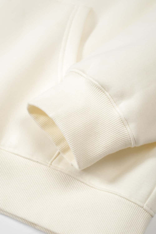 Polar Fleece Zip-Up Jacket - Off White