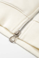 Polar Fleece Zip-Up Jacket - Off White
