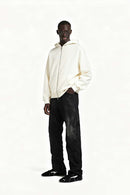 Polar Fleece Zip-Up Jacket - Off White