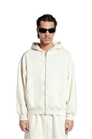 Polar Fleece Zip-Up Jacket - Off White