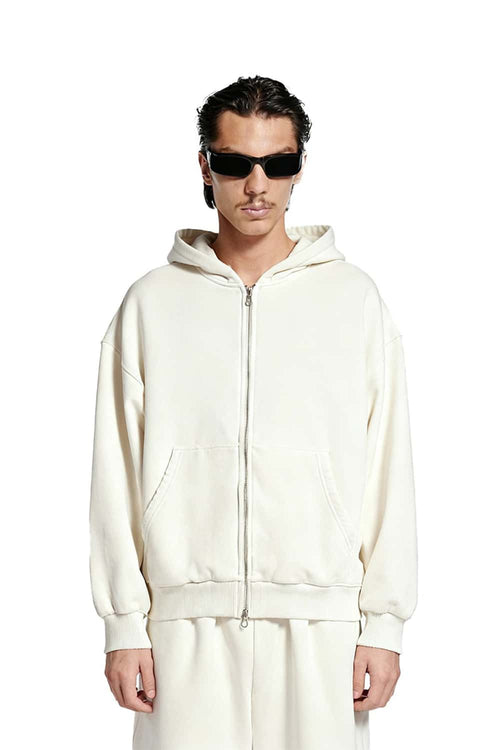 Polar Fleece Zip-Up Jacket - Off White