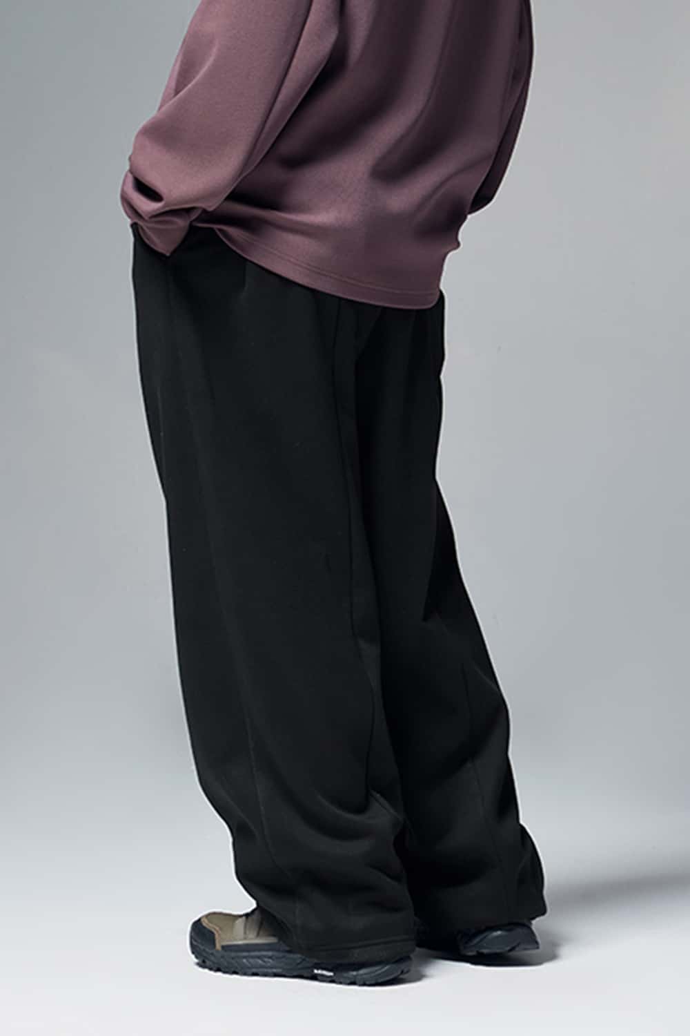 Premium Wide-Leg Fleece Pants - Black
