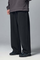 Premium Wide-Leg Fleece Pants - Dark Gray