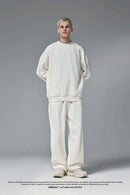 Premium Wide-Leg Fleece Pants - Off White