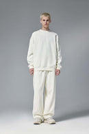 Premium Wide-Leg Fleece Pants - Off White