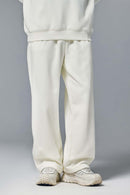 Premium Wide-Leg Fleece Pants - Off White