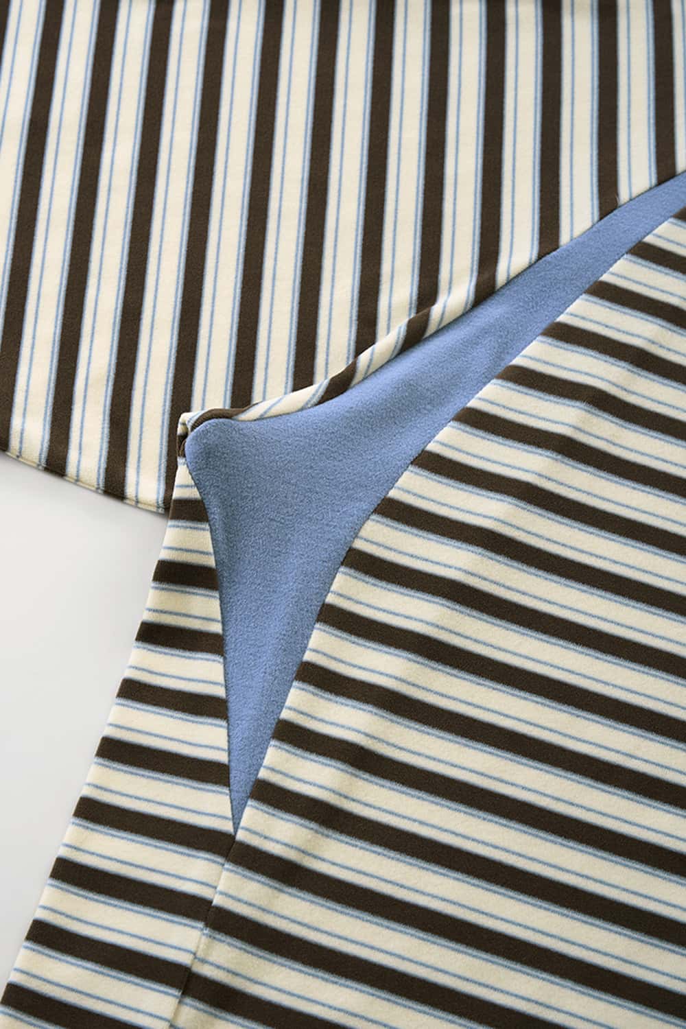 Striped Contrast Raglan Long-Sleeve Tee - Blue