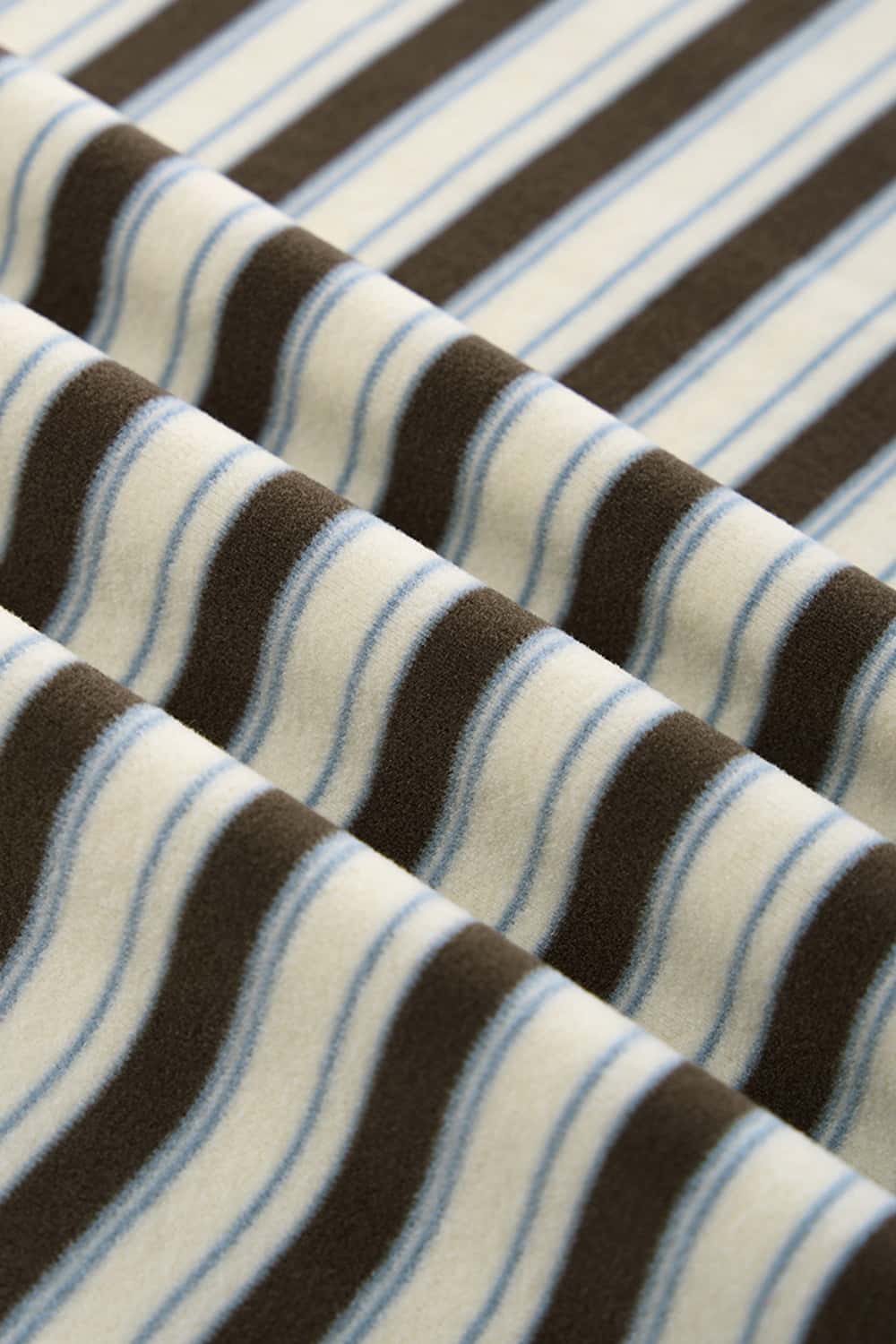 Striped Contrast Raglan Long-Sleeve Tee - Blue