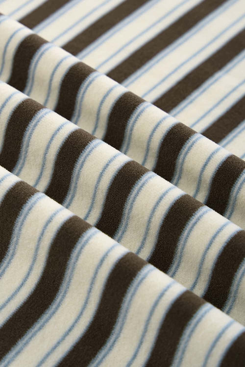 Striped Contrast Raglan Long-Sleeve Tee - Blue
