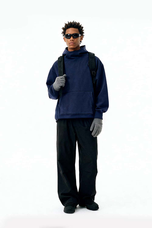 High-Stretch Heavyweight Fleece Hoodie - Eclipse Blue