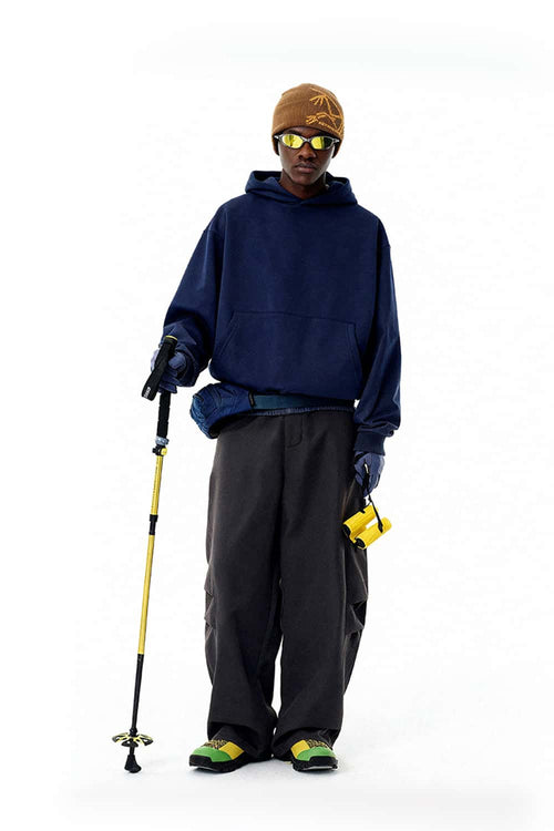 High-Stretch Heavyweight Fleece Hoodie - Eclipse Blue
