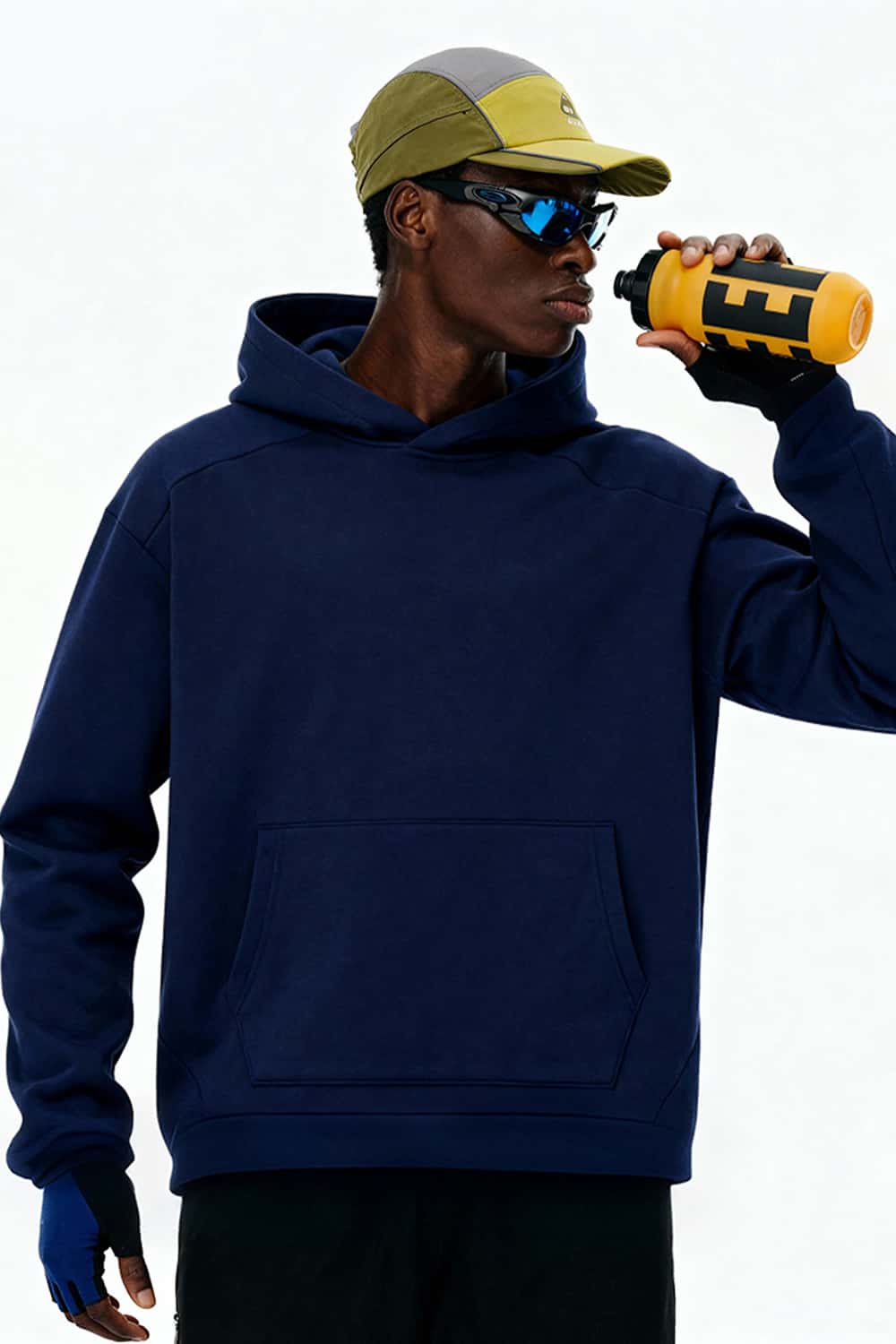 High-Stretch Heavyweight Fleece Hoodie - Eclipse Blue