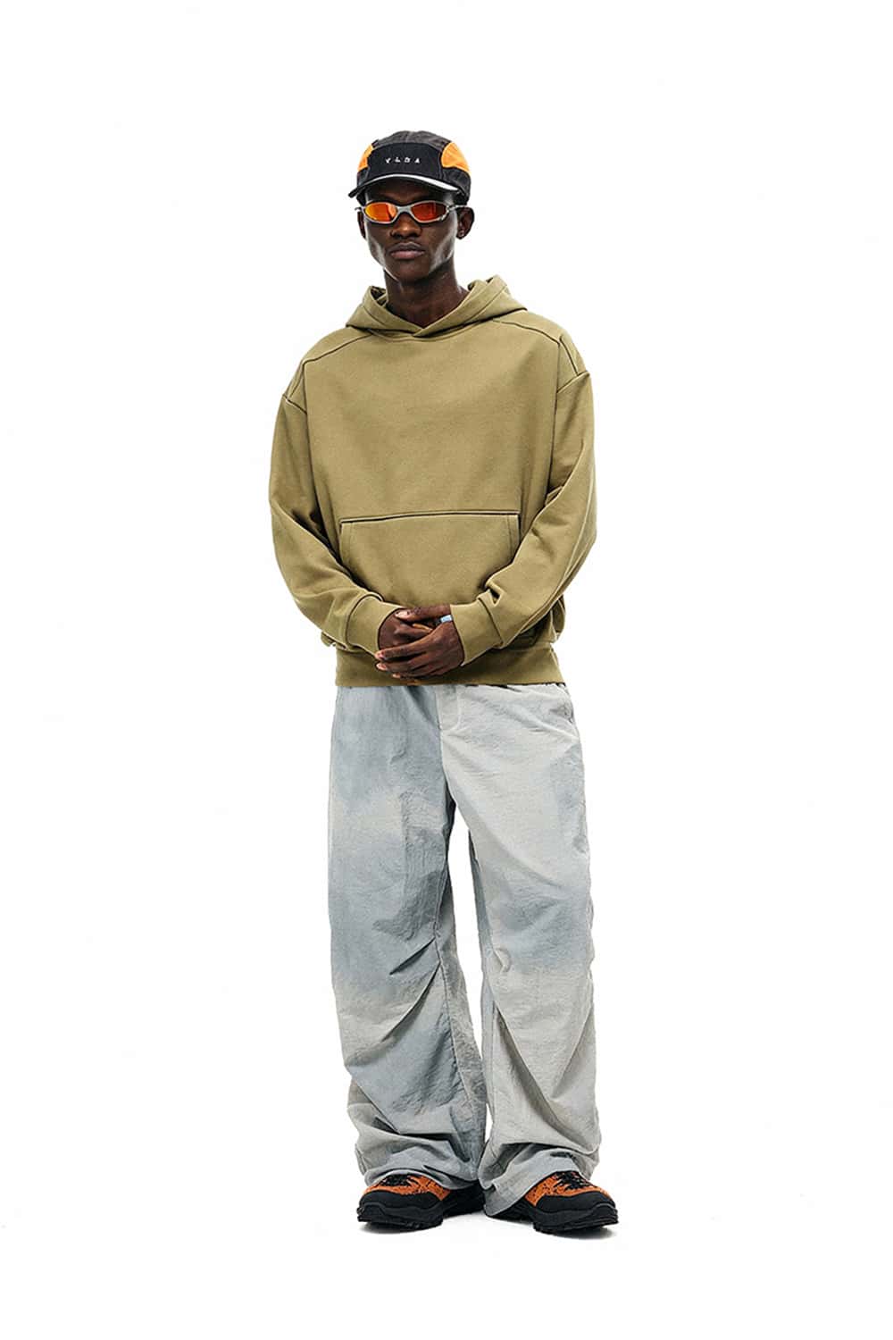 High-Stretch Heavyweight Fleece Hoodie - Mud Green