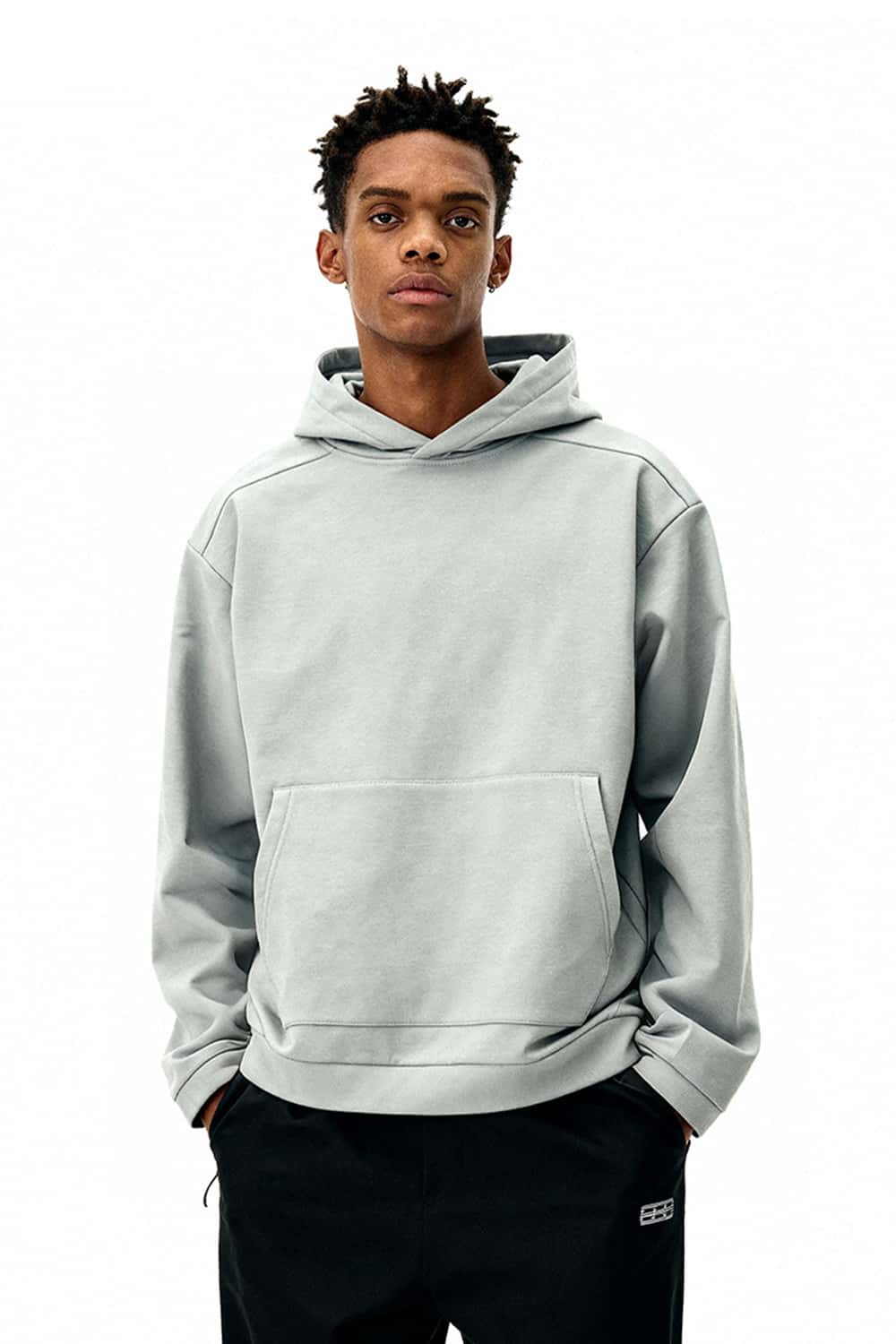 High-Stretch Heavyweight Fleece Hoodie - Stone Gray