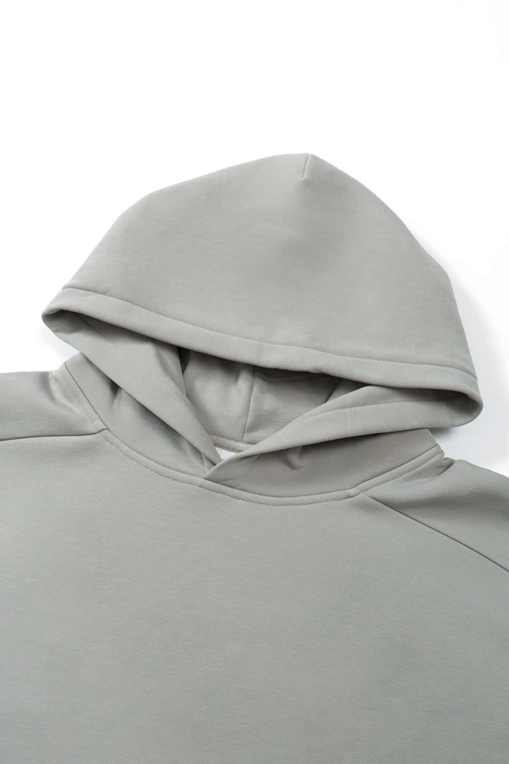 High-Stretch Heavyweight Fleece Hoodie - Stone Gray
