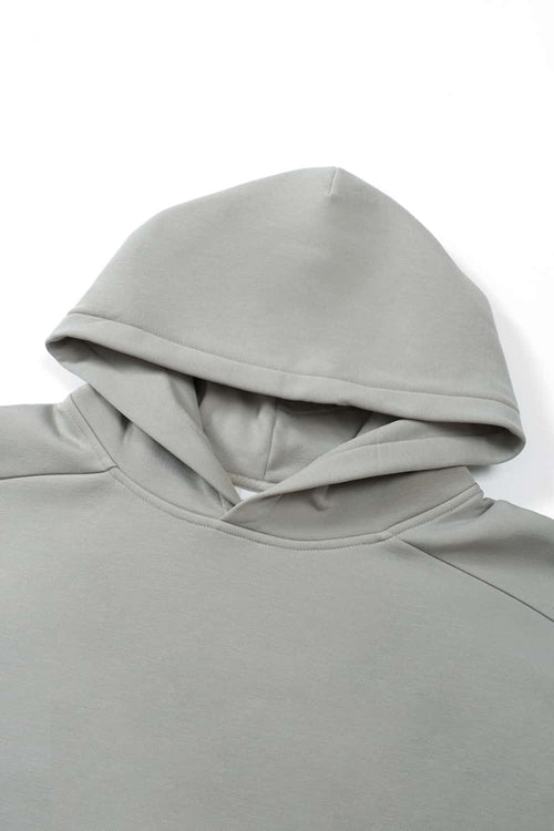 High-Stretch Heavyweight Fleece Hoodie - Stone Gray
