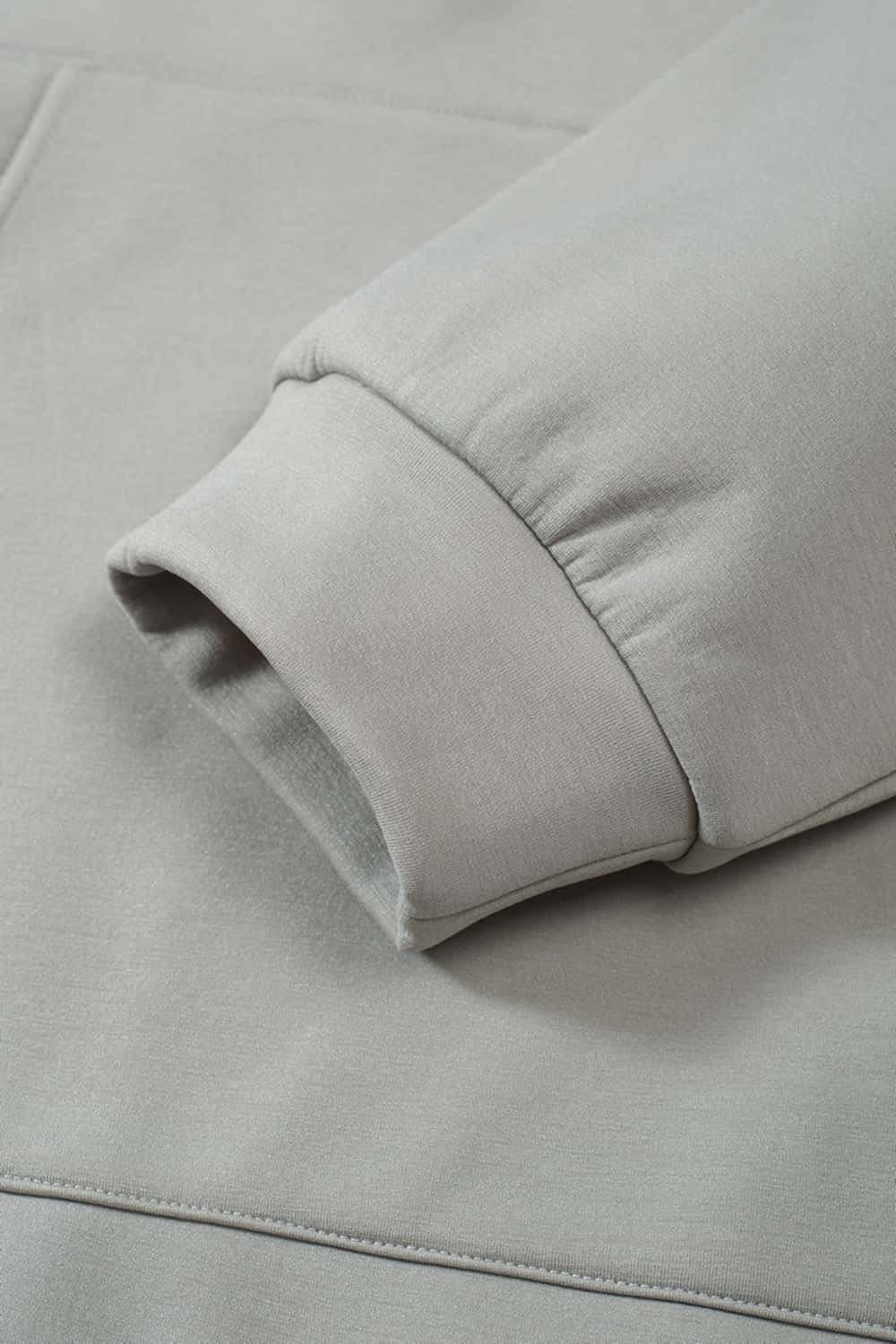 High-Stretch Heavyweight Fleece Hoodie - Stone Gray