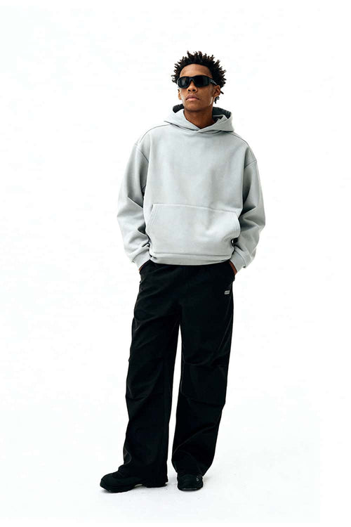 High-Stretch Heavyweight Fleece Hoodie - Stone Gray