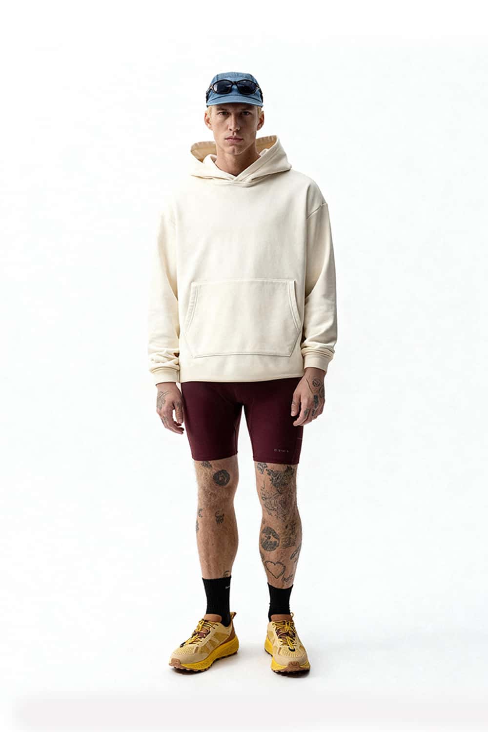 High-Stretch Heavyweight Fleece Hoodie - White