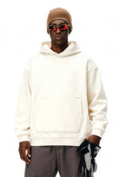 High-Stretch Heavyweight Fleece Hoodie - White