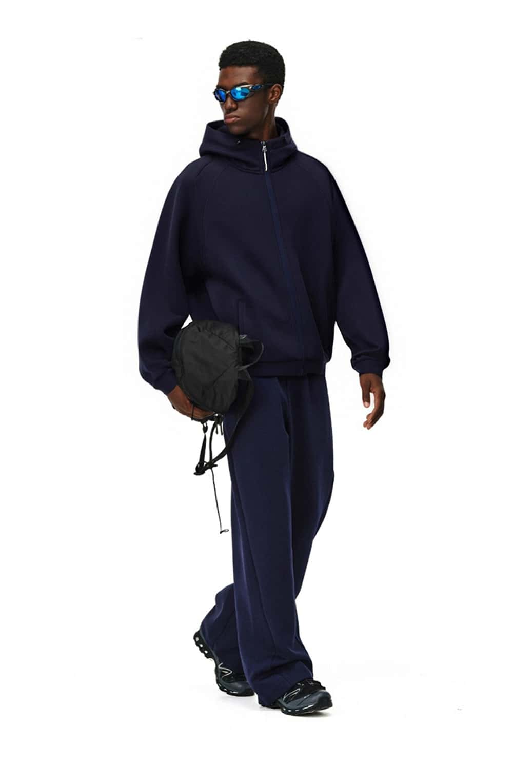 High-Stretch Windproof Hooded Jacket - Eclipse Blue