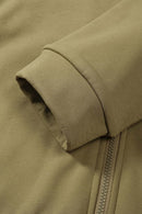 High-Stretch Windproof Hooded Jacket - Mud Green