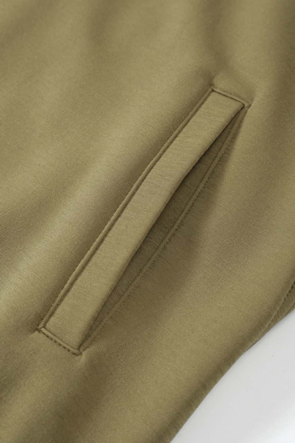 High-Stretch Windproof Hooded Jacket - Mud Green