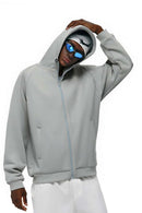 High-Stretch Windproof Hooded Jacket - Stone Gray