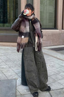 Ripple-Washed Utility Pants - Gray